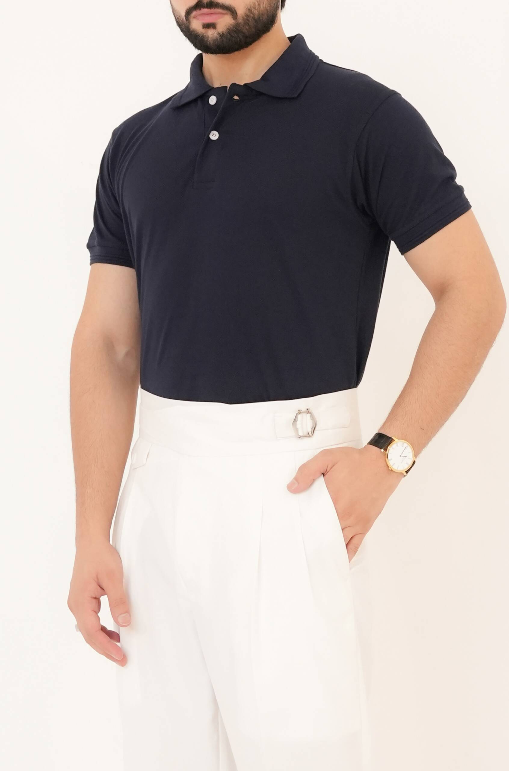 Classic Navy Blue Polo Shirt image 0