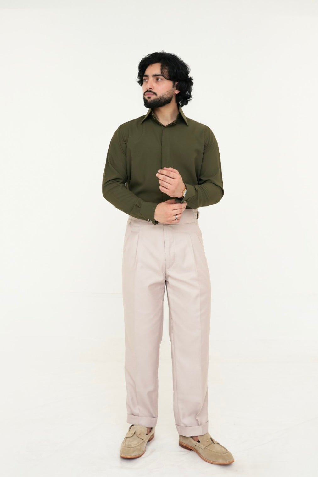 Beige Gurkha Pants
