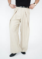 Legacy Inverted Pleat Pant - Beige