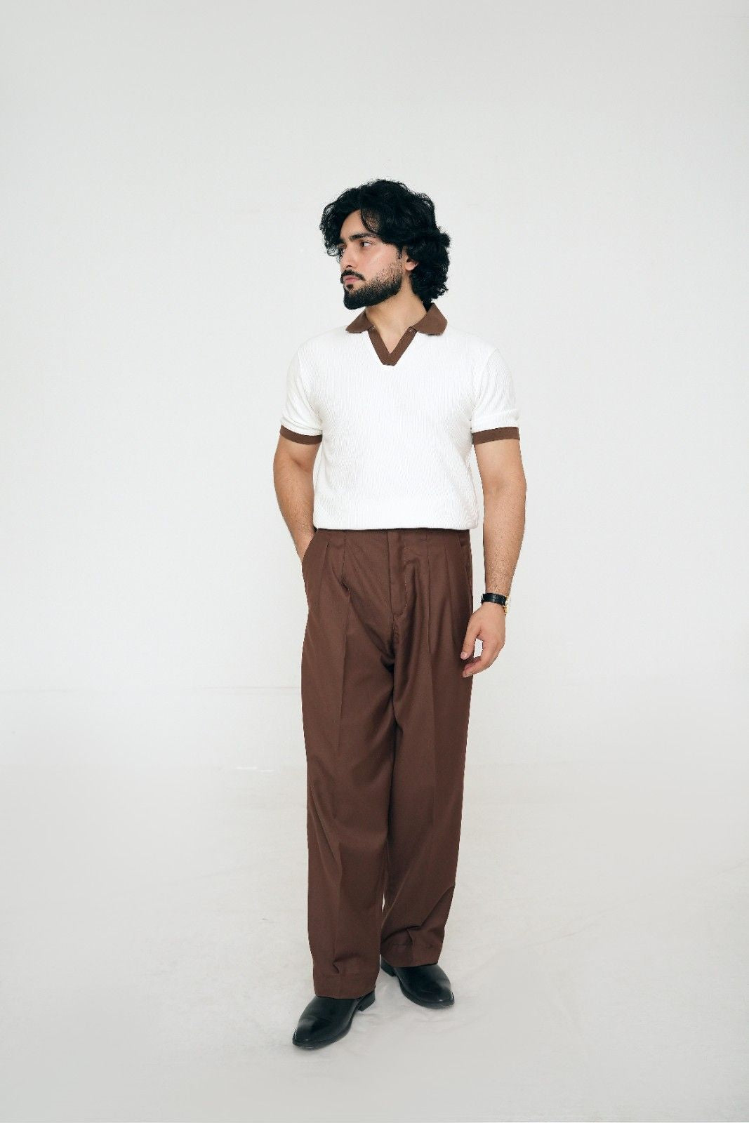 Legacy Ember Brown Old Money Pleated Pants
