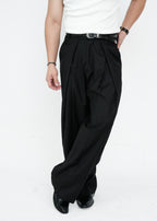 Legacy Inverted Pleat Pant - Black