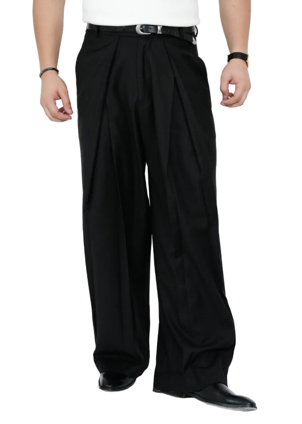 Legacy Inverted Pleat Pant - Black