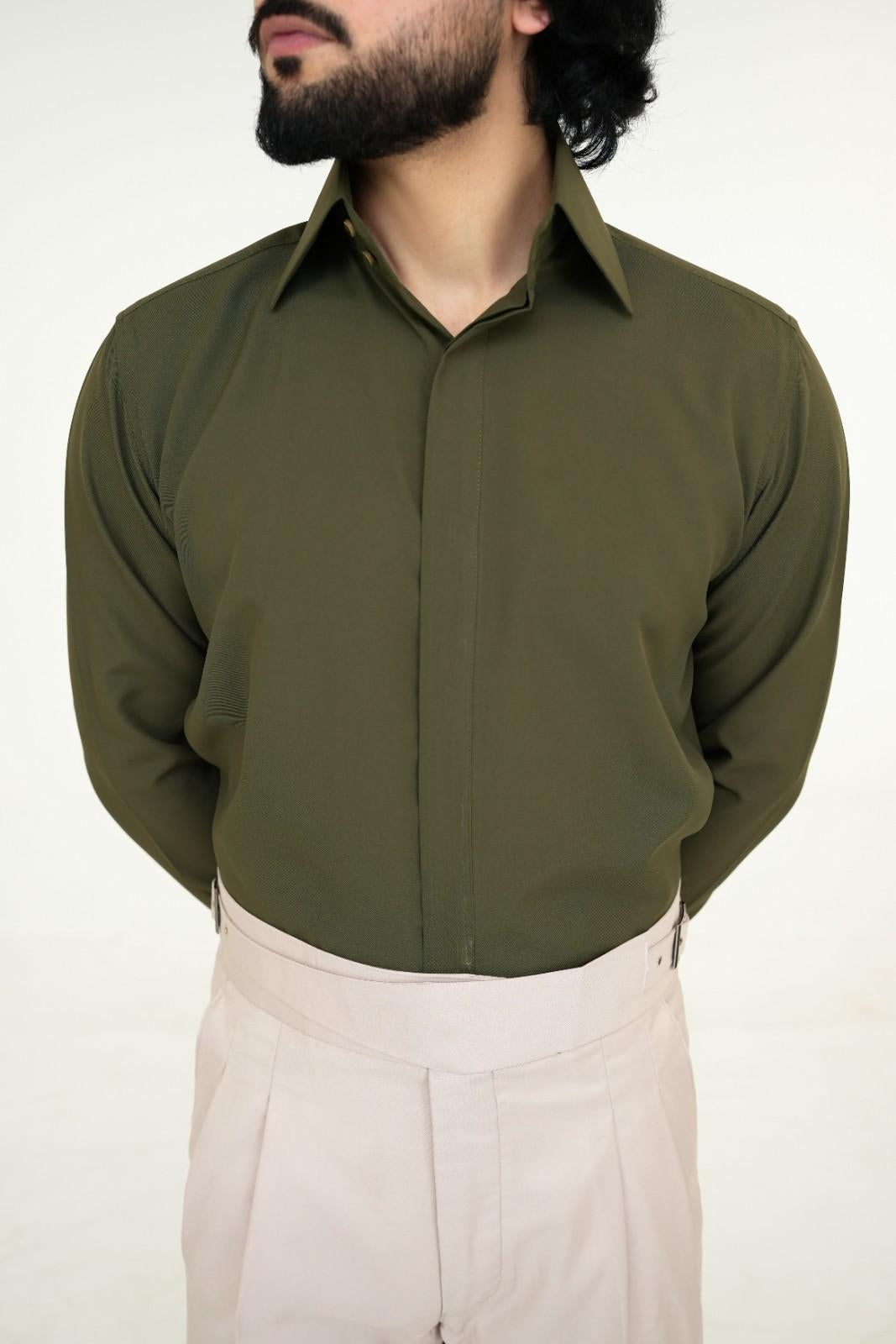 Legacy Royal Olive Dress Shirt