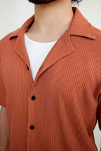 Legacy Signature Ember Orange Cuban Collar Shirt