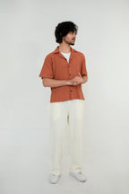 Legacy Signature Ember Orange Cuban Collar Shirt