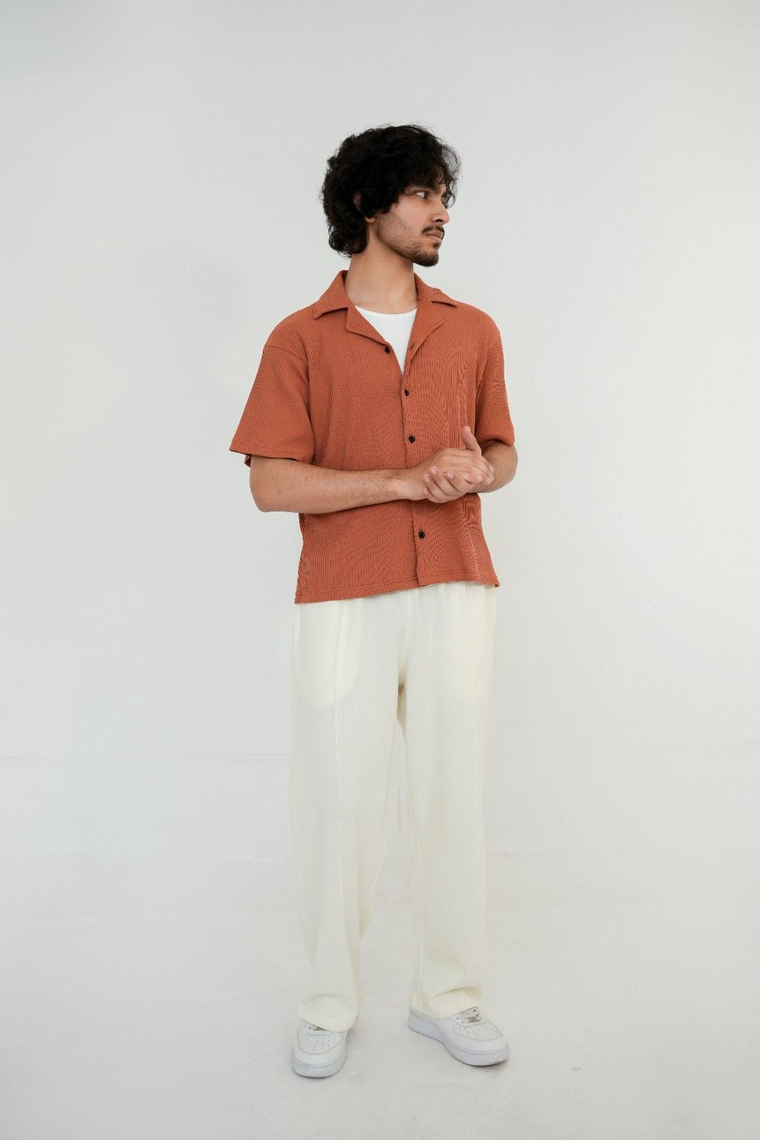 Legacy Signature Ember Orange Cuban Collar Shirt