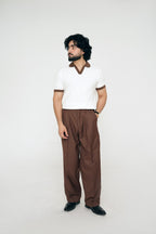 Legacy Signature Ivory Contrast V Knit Polo