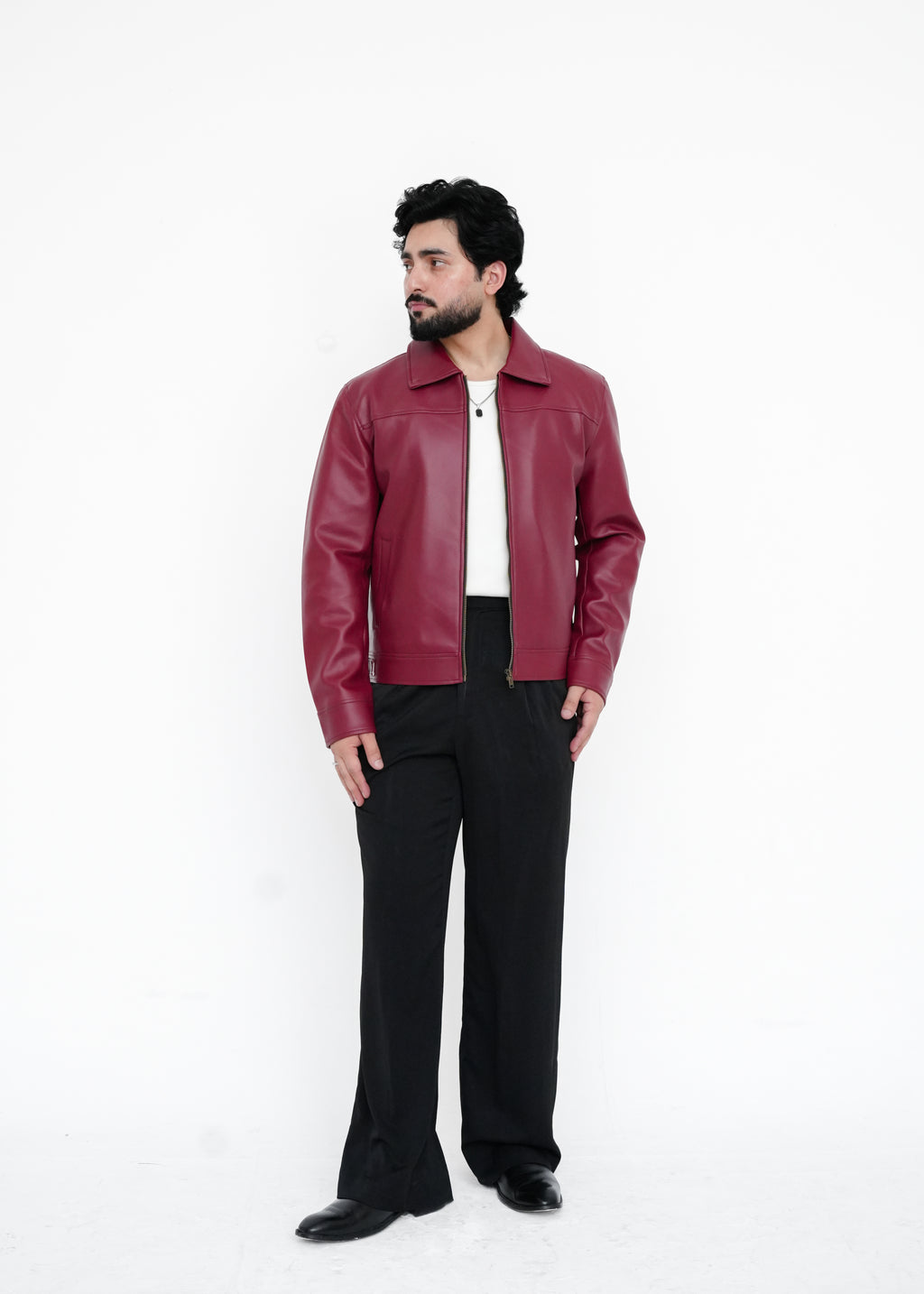 The Burgundy Crop Jacket