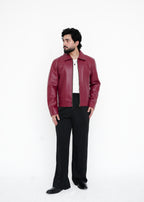 The Burgundy Crop Jacket