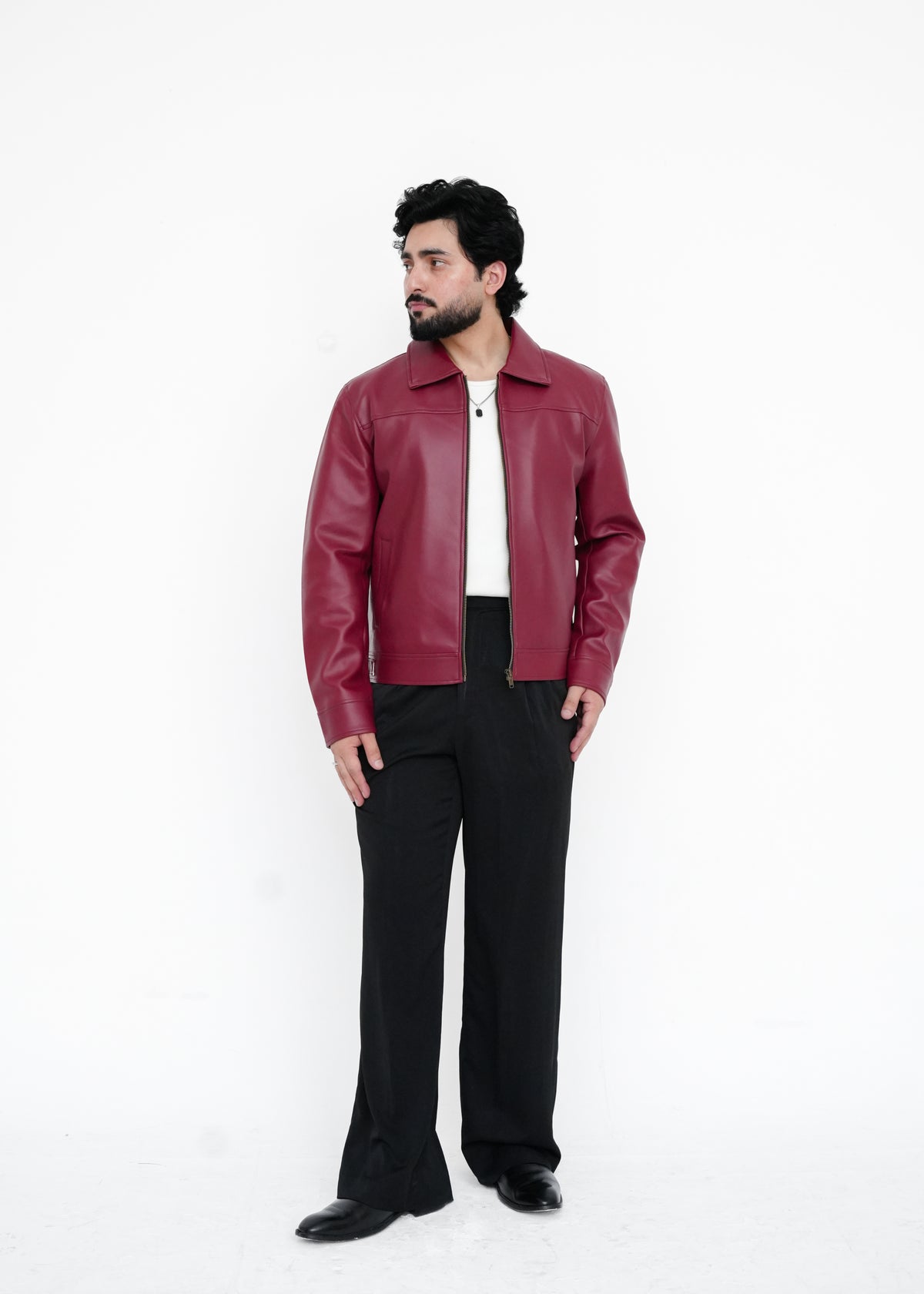 The Burgundy Crop Jacket
