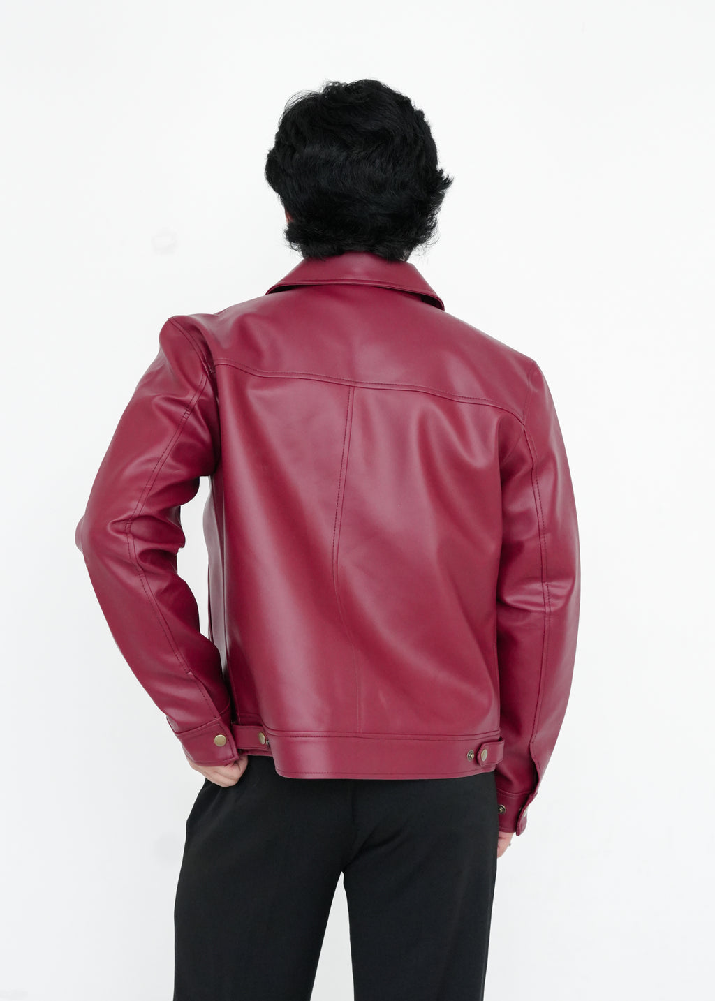 The Burgundy Crop Jacket