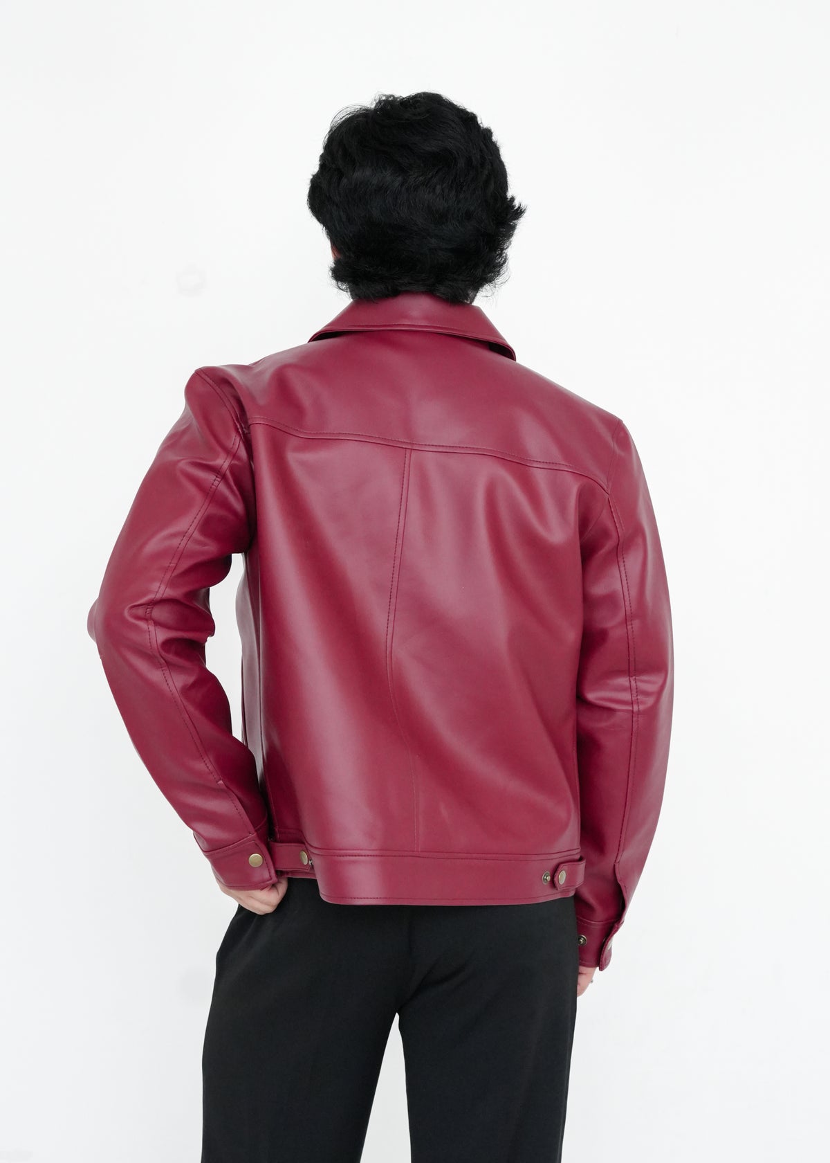 The Burgundy Crop Jacket