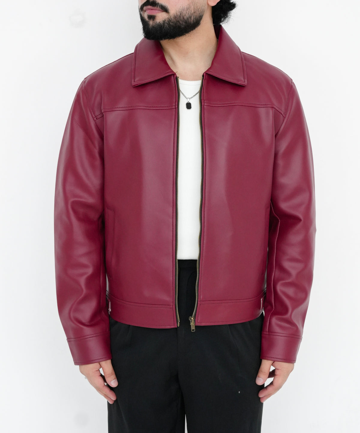 The Burgundy Crop Jacket