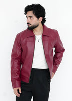 The Burgundy Crop Jacket