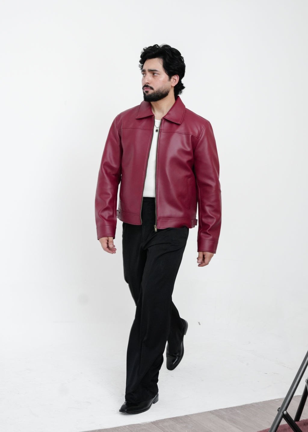 The Burgundy Crop Jacket