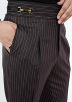 The Espresso Pinstripe Gurkha Trousers