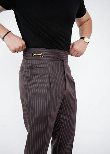 The Espresso Pinstripe Gurkha Trousers