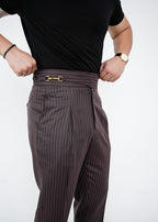 The Espresso Pinstripe Gurkha Trousers