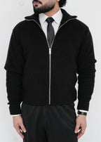 The Midnight Full-Zip Knit Sweater