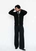 The Midnight Full-Zip Knit Sweater