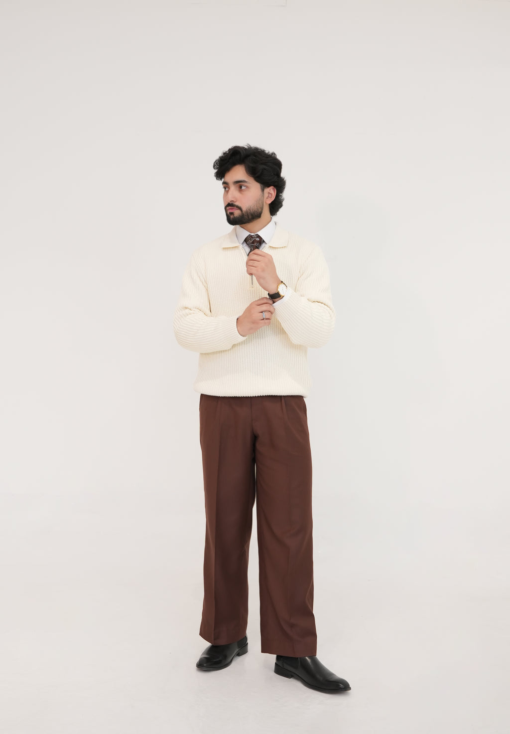 Legacy Signature Zip-Knit Sweater image 4