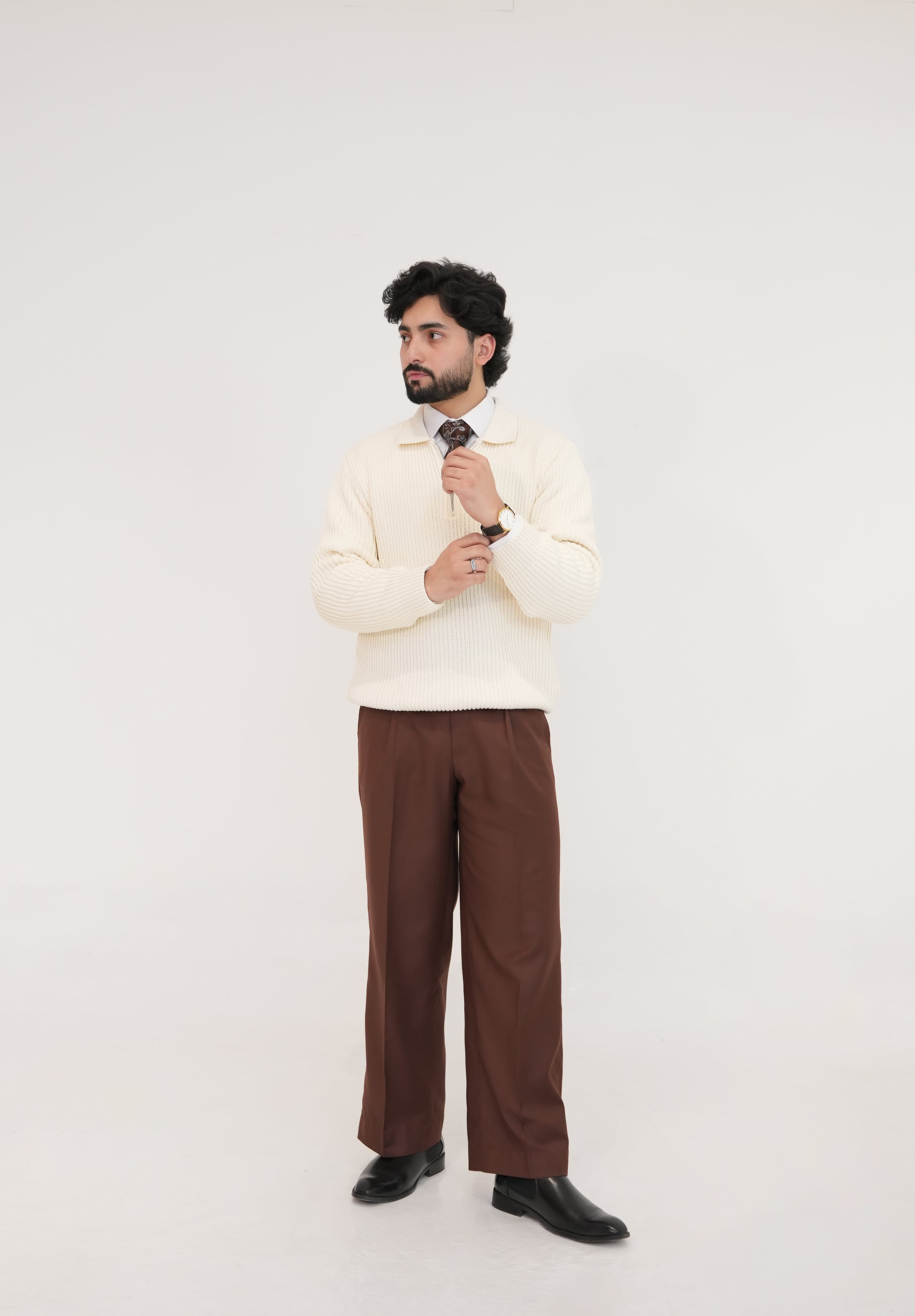 Legacy Signature Zip-Knit Sweater image 4