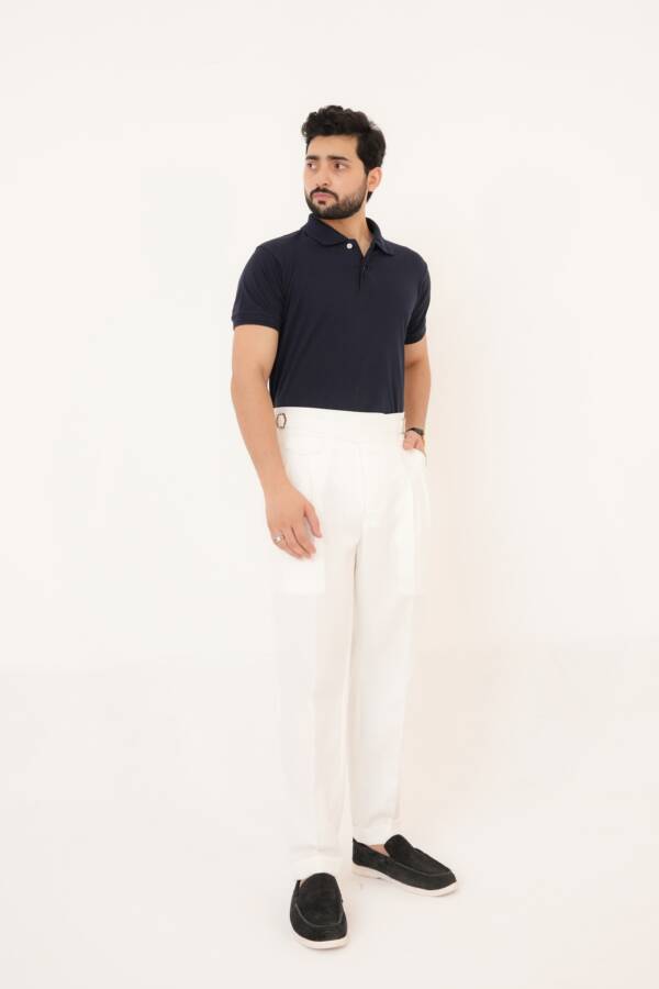 Classic Navy Blue Polo Shirt - Image 3