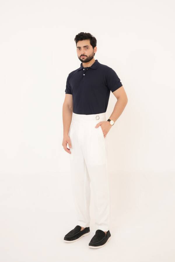 Classic Navy Blue Polo Shirt - Image 4