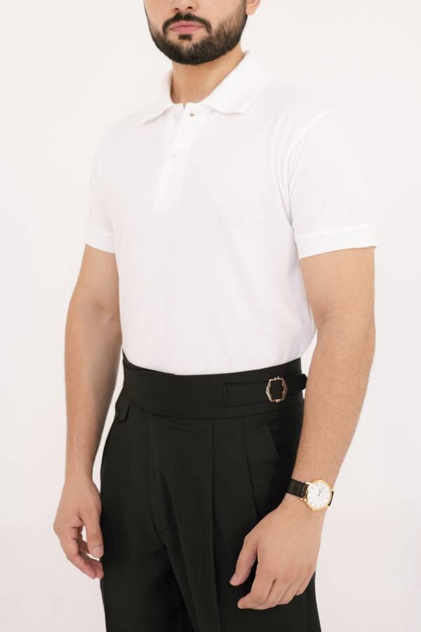 Classic White Polo Shirt - Image 3